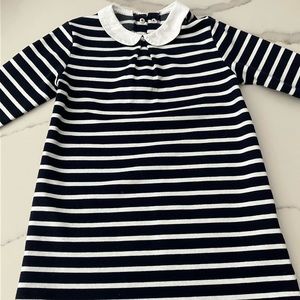 Bout’chou Navy/ivory Striped Dress Size 36m